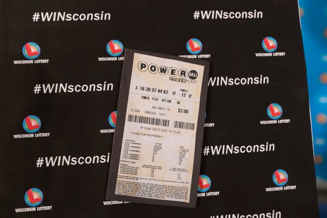 A copy of the winning Powerball ticket redeemed by Manuel Franco.